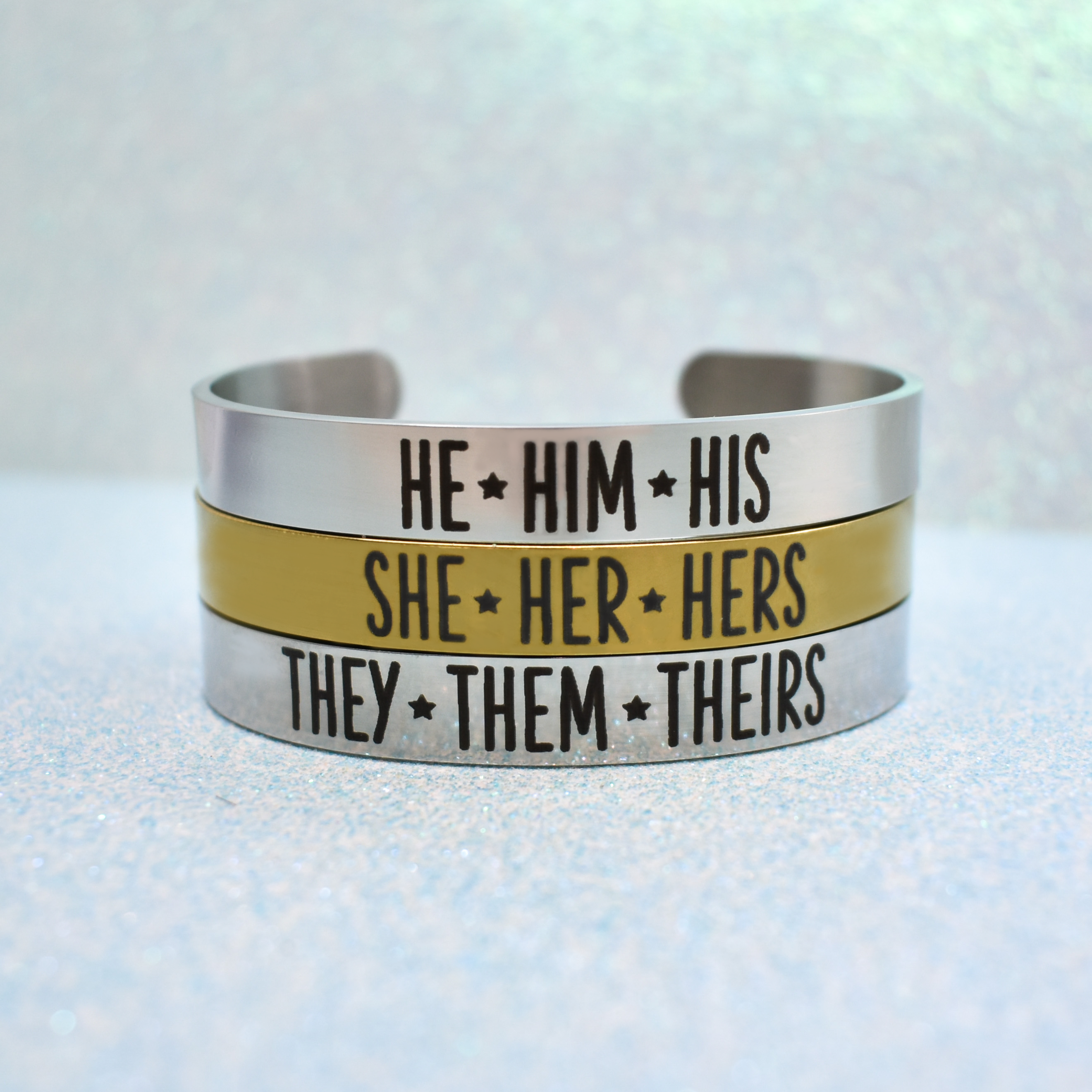 Defiant, Pronoun Bracelet