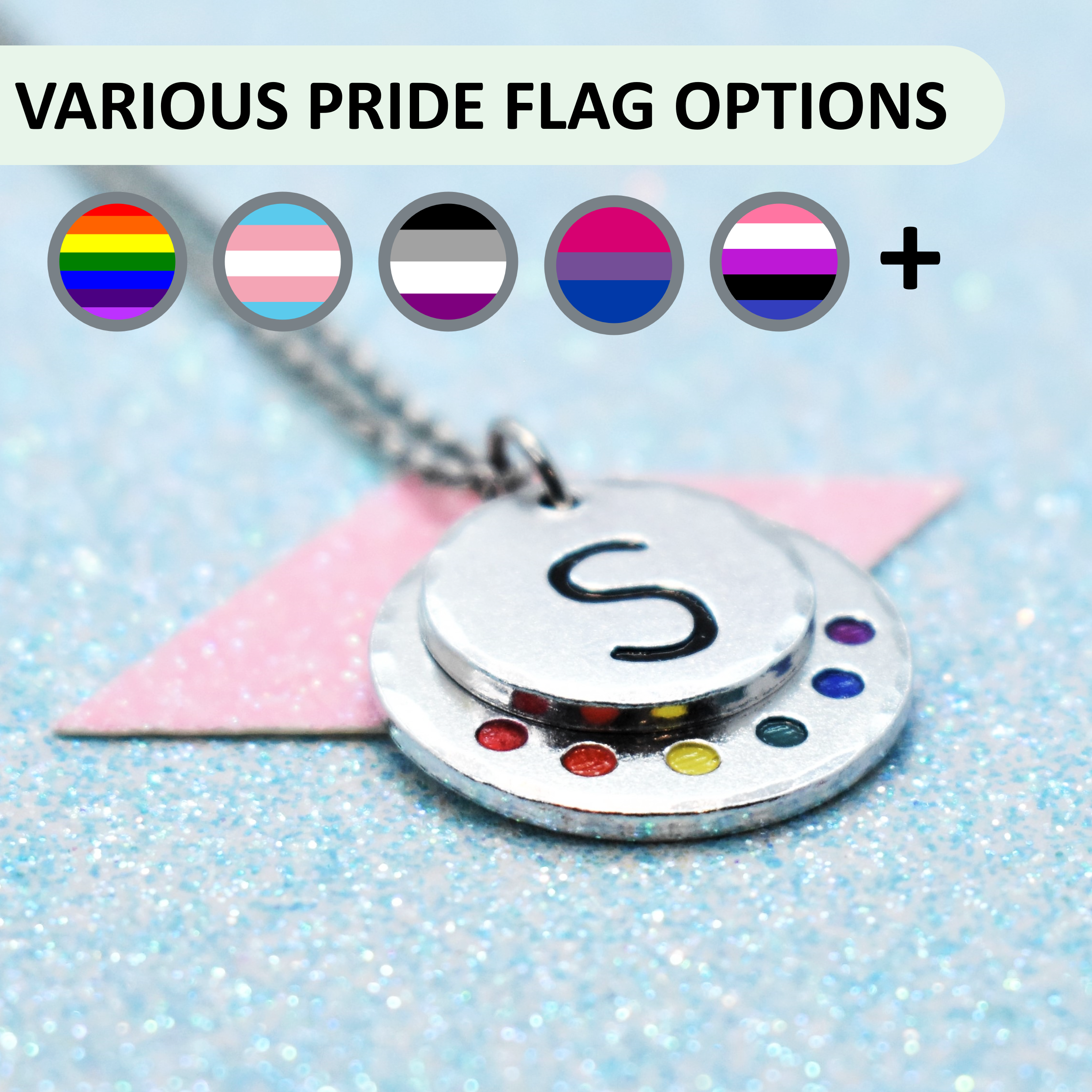Spirited, Enamelled Pride Necklace - Custom Flag