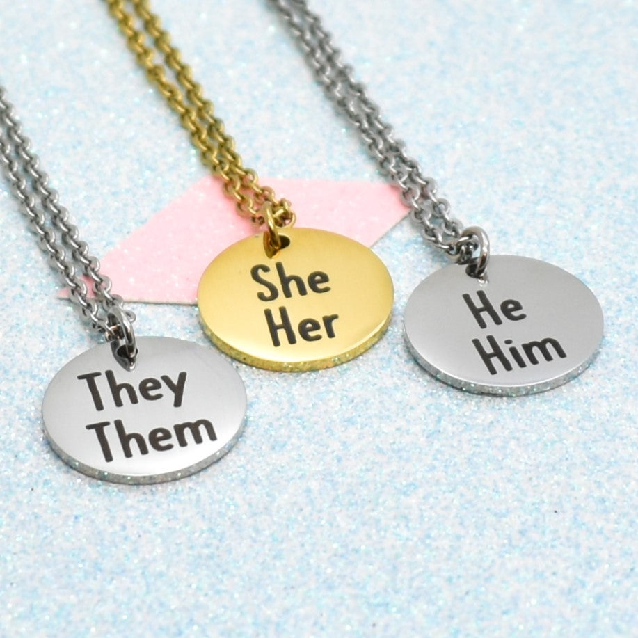 Discretion Personified, Pronoun Necklace