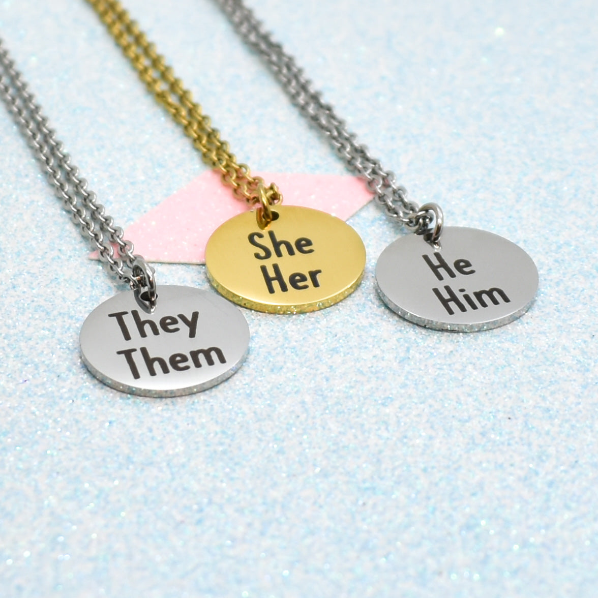 Discretion Personified, Pronoun Necklace