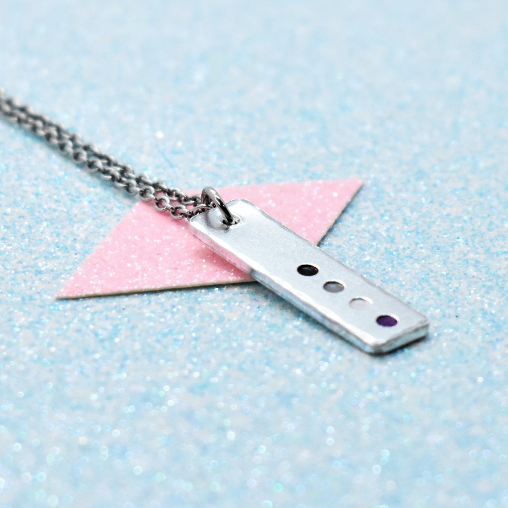 Minimalist, Asexual Pride Necklace