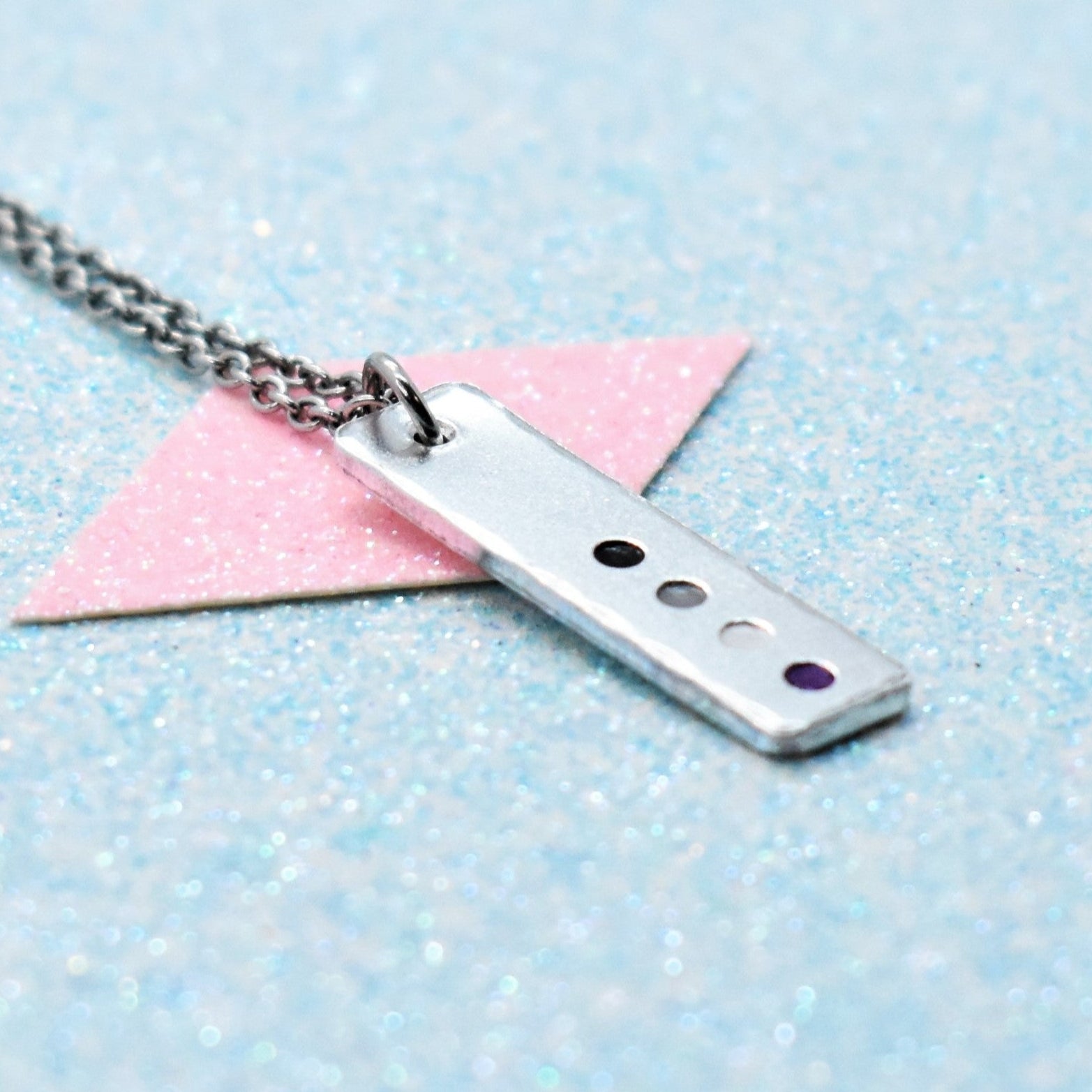 Minimalist, Asexual Pride Necklace