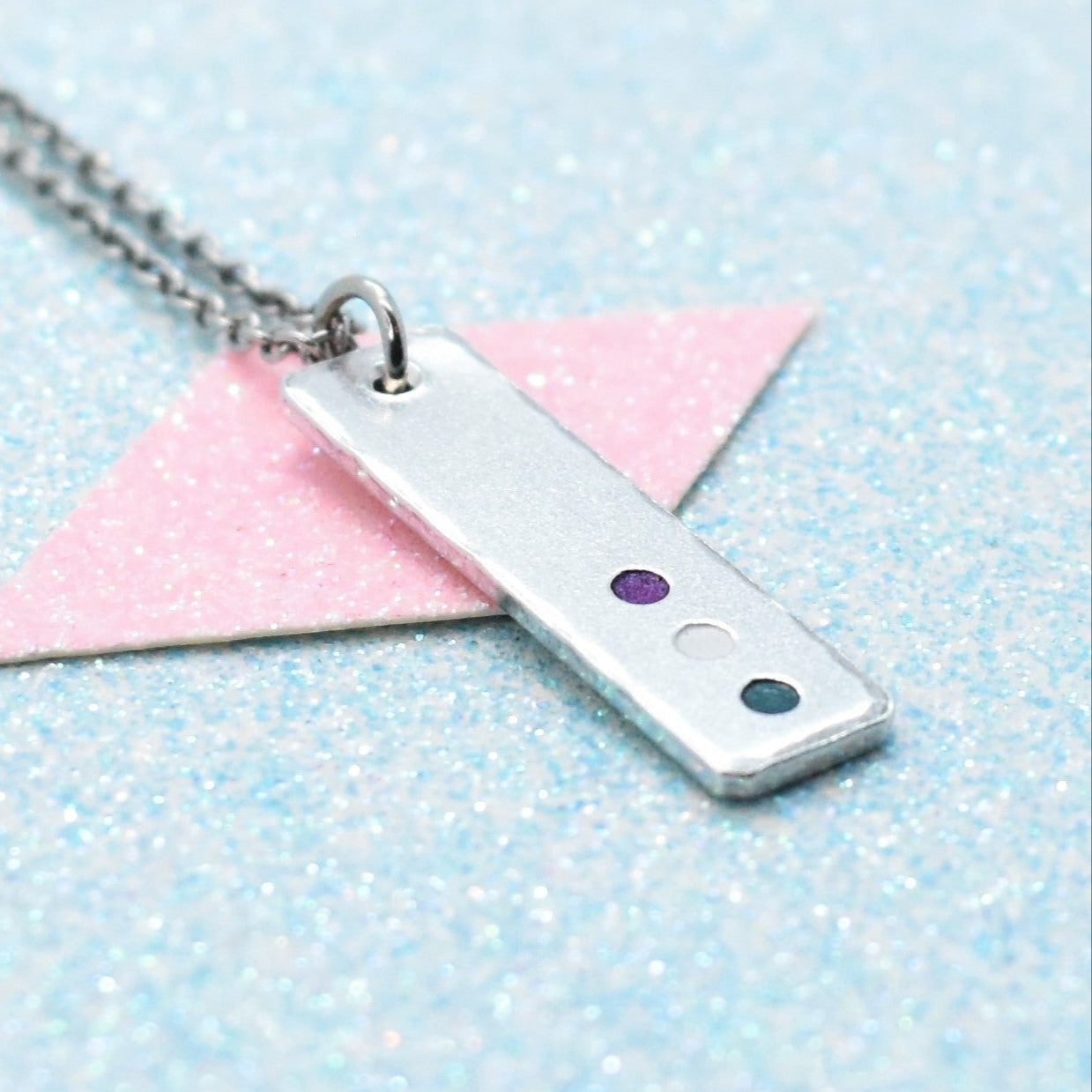 Minimalist, Gender Queer Pride Necklace