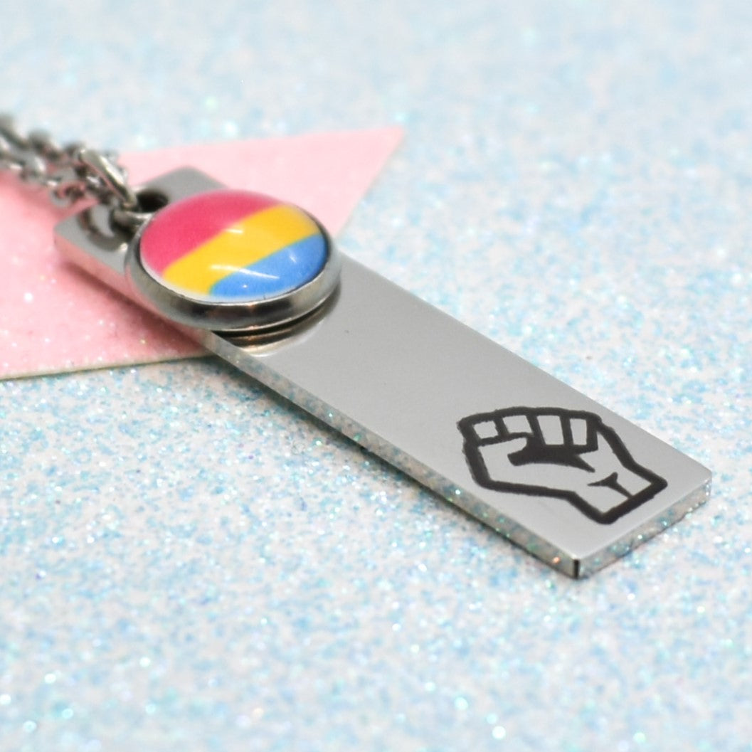 Resist Pansexual Pride Necklace